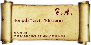 Horpácsi Adrienn névjegykártya